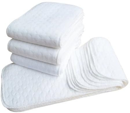 Couches Réutilisables pour Bébé, 20 Pièces/Ensemble, Culottes en Tissu, 3 Couches, Insertion en Coton Lavable, Soins pour Bébé, Couches Réutilisables