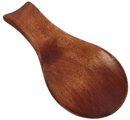 OFFSCH Solid Wood Spoon Holder Spoon Rest for Tea Fried Egg Buffet Kitchen Utensil Holder Cute Japanese Design