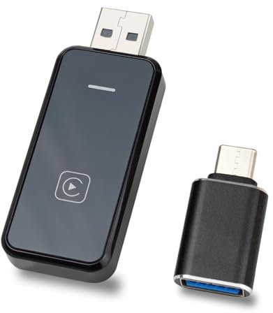 SZMDLX Wireless Carplay Adapter for Apple Android,Mini Apple Carplay Wireless Adapter Konvertieren Wired Android Auto/Carplay in Kabellos,Ausgestattet mit USB-C,Bluetooth,5.0GHz WiFi