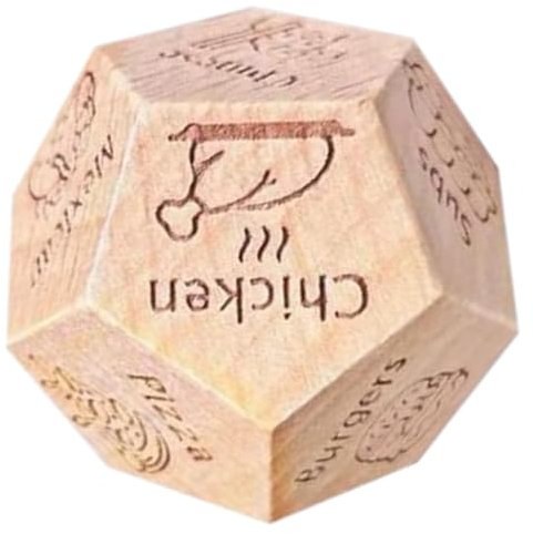 Ancsttu Date Night Würfel, Date Night Essenswürfel Mit 12 Seiten Tragbarer Lebensmittel Entscheidungswürfel Lustige Date Night Essen Entscheidungswürfel Für Den Jahrestag Des Valentinstags Verwendet