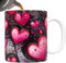 Ceramic Heart Shaped Mugs - Romantic Coffee Mug, Tea Mug, Cups, Holiday Glasses | Cute Love Heart Mug, Valentine's Day for Him and Her, Mugs