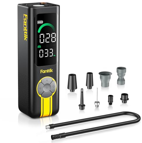 Fanttik X10 Cross Tire Inflator/Blower 2-in-1, 150PSI Cordless Air Pump | Inflate for Cars and bikes, Inflate and Deflate for Air Mattresses, Pool Floats etc, with Light and Power Bank, Auto Stop