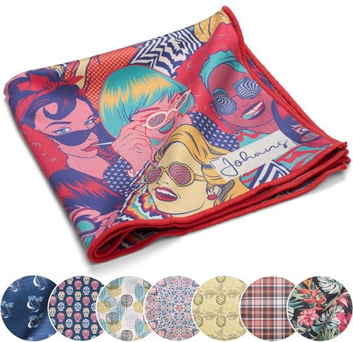 Johans® XXL Mikrofasertuch zur Reinigung von Smartphone, Tablet, Brille, Display, Kamera | Displaytuch, Brillenputztuch, Reinigungstuch | Optikerqualität in 30x30cm (Girls)