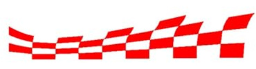 Adesivi for auto alla moda bandiera a scacchi a scacchi personalizzati decorativi decorativi decorativi adesivi for la protezione solare impermeabile(Red,20cm*4cm)