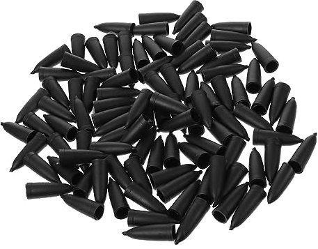 LIFKOME 100pcs Plastic Brush Pen Caps for Chinese Brushes Calligraphy Pen Tip Protectors Accessories Protective Covers Black