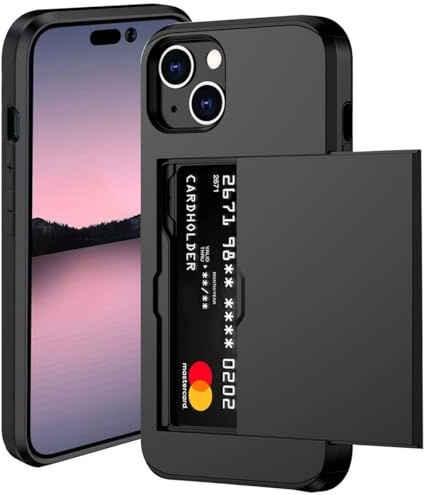 Cesryorsis für iPhone 14 Plus/iPhone 15 Plus hülle mit kartenfach, Silikon TPU Handyhülle, Ultra Dünn, Soft, Stoßfest Schutzhülle，Bumper Cover