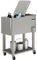 Outsunny Carro de Bebidas Refrigerado 56L Carro Nevera con Ruedas Abrebotellas y Estante para Patio Fiesta Terraza 67x35x80 cm Gris Claro