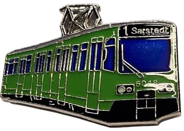 Pin für Stadtbahn-Wagen Hannover, TW-6000, Üstra, Anstecker Anstecknadel Eisenbahn Zug Lokomotive Bahn Straßen-Bahn U-Bahn Schiene Dampf-Lok E-Lok Strab Metro Train Railroad Subway Underground