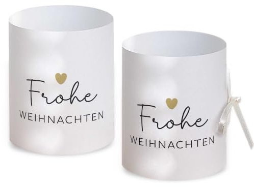 Generisch Tischdeko Lichthülle Weihnachten Weihnachtsdeko Advent Transparent zum Aufstellen