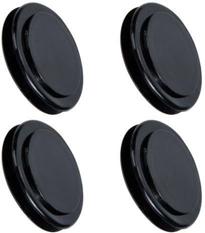 Homoyoyo Anneaux de Fixation en Silicone Transparents pour Trous de Parasol D'extérieur, 4 Pièces, Bouchons Épais Noirs Anti-Vent pour Parasols de Table de Jardin, Accessoires Résistants