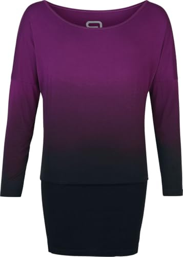 RED by EMP Damen schwarz-lila kurzes Kleid mit Farbverlauf