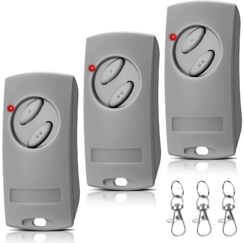 3PCS Telecommande portail, 433,92 MHz Telecommande Porte de Garage, 2 Canaux Télécommande pour EcoStar RSE2-433, RSC2-433, RSZ1-433