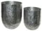 Pflanztopf Blumentopf Übertopf Vase Aluminium Silber 2er Set