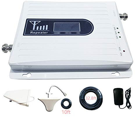 HXY Répéteur cellulaire de l'amplificateur 4G de Signal de téléphone Portable, Multi-Bande de 900/2100 / 2600Mhz, Affichage à la Maison de propulseur de Signal de téléphone Portable,GSM/wcdma