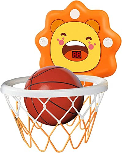 Basketball Set Kids Toddlers Portable Indoor Outdoor Hoop For Kids with Digital Counter Play Basketball Hoop Net Ball Pump Hook Hangable to the Door Basketball Hoop for Bedroom