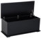 HOMCOM Wooden Storage Box Clothes Toy Chest Bench Seat Ottoman Bedding Blanket Trunk Container with Lid - Black