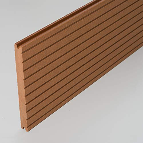 HORI® WPC-Terrassendiele XXL Braun Massivdiele I Komplettset inkl. 40x60 mm Unterkonstruktion & Clips I wetterfest, robust, pflegeleicht I ideal für Garten & Terrasse Fläche: 81 m² I 4,00 m