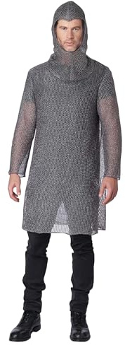 Déguisement côte de maille chevalier luxe adulte Jadeo