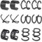 AceFun Ohrklemme schwarz 6 Paare Edelstahl Ohrclip Fake Ohrring EIN Piercing Ohr Schmuck Set für Männer Frauen