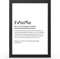 Urhome DIN A4 Kunstdruck Definition Familie ohne Rahmen - Worterklärung wie im Duden Lexikon als Wanddeko Spruch-Poster Deko Wandbild mit Spruch für Wohnung Familie Geschenk
