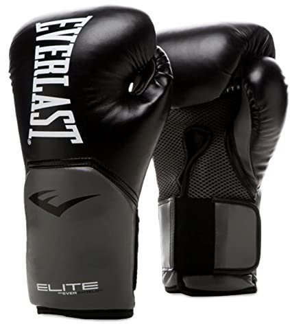 Everlast Unisex – Erwachsene Boxhandschuhe Pro Style Elite Glove Handschuhe Schwarz / Grau 10oz
