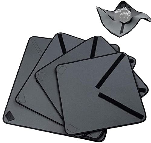 Selens Lot de 4 housses de protection en néoprène pour appareil photo reflex numérique, objectif, protection contre les chocs, accessoires de studio photo, Noir , Minimaliste
