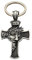 S-TROUBLE Croix de Jésus, Jésus Croix Porte-clés Pendentif Tête Portant des Épines De La Couronne Rétro Cadeau Religieux Hommes Femmes Prier Paix Et Pas De Maladie 4x4.6cm/1.57x1.81'' Noir