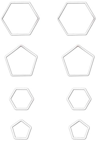 8 Pièces Emporte Piece Foot Emporte-PièCes En Football Coupe-Biscuits en Plastique Emporte-Pièces Hexagonaux pour La DéCoration De Dessert De GâTeau Artisanat Outils