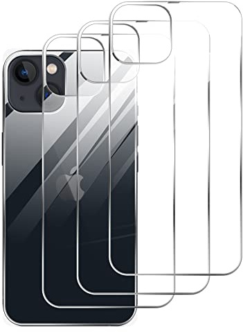 GIOPUEY[3 Stück Rückseite Folie Kompatibel mit iPhone 14, iPhone 14 Rückseite Schutzfolie, Gehärtetes Glas, Hohe Transparenz, Kratzfest, rutschfest - transparent