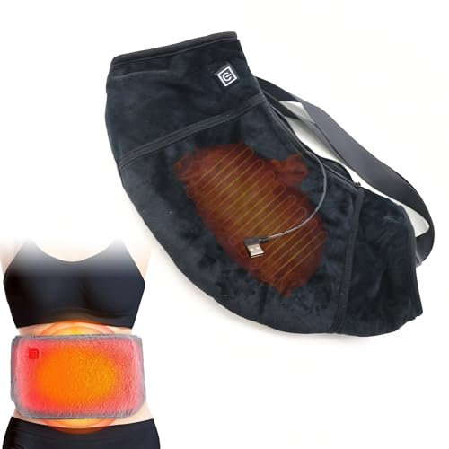 Bewinner Elektrisch Beheiztes Pad Handwärmer, 5V 1.2A 6W USB Handwärmtasche, 3 Temperaturstufen Thermohandschuh Hüfttasche, Handwärmer Muff für Winter Outdoor Camping