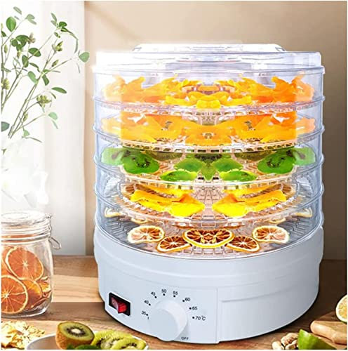 Dehydrator, Dryer with 5 Trays, Temperature Regulator 35-70°С, Dehydrator for Fruit, Vegetables, Meat & Mushrooms, Food Dehydrator