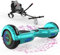 MEGA MOTION Hoverboards mit Hoverkart für Kinder, 6.5 Zoll Hoverboards mit Bluetooth Lautsprecher, mit LED-Leuchten, Geschenk für Kinder und Jugendliche