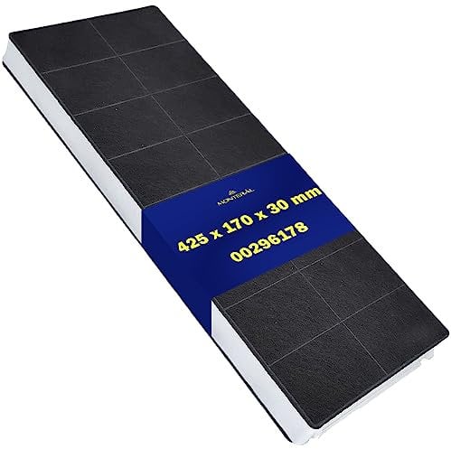 Filtre Charbon pour Hotte Aspirante 425 x 170 x 30 mm 00296178 296178 pour Bosch pour Siemens pour Neff Garantie de 10 Ans - MONTERAL