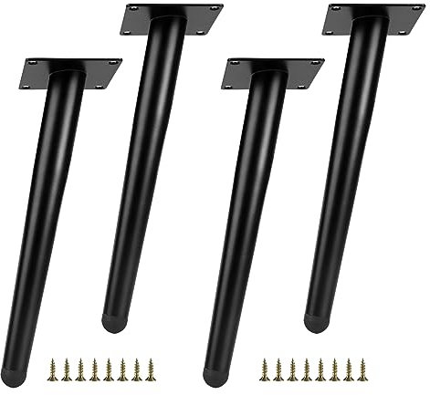 DBREAKS Schräge Möbelfüße,konische Metall Möbelfüße,Sofafuss,Schrankbeine,Schwarze Möbelfüße,Edelstahl,für Tische Sofas TV-Schränke Stühle Schränke Ersatz-Schrankfüße.35cm