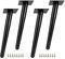 DBREAKS 4 Pcs Pieds de Meubles inclinés,Pieds de Meuble de Cône,Pieds de Meubles en métal Noir,Pieds de canapés,Pieds d'armoires,Acier Inoxydable Noir,pour Tables, canapés,Meubles TV,chaises,35cm