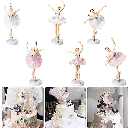 Ballerina Kuchenaufsatz 6 Stück Ballett Ballerina Deko Ballett Ballerina Geburtstag Deko Ballerina Tortendeko Dekoration Ballerina Deko Figuren für Geburtstagsparty Dekoration