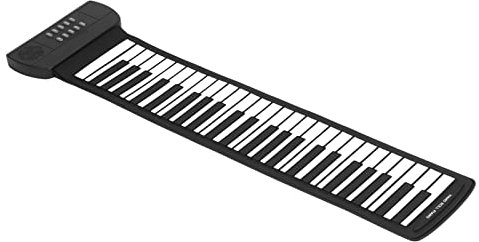 PM49H Roll Up Piano, Tastiera con Funzione MIDI Bluetooth Suono Surround 4D Arrotolato a Mano Pieghevole per Principianti (PM49) Rotolo di 49 Tasti Batteria USB Ricaricabile Soft