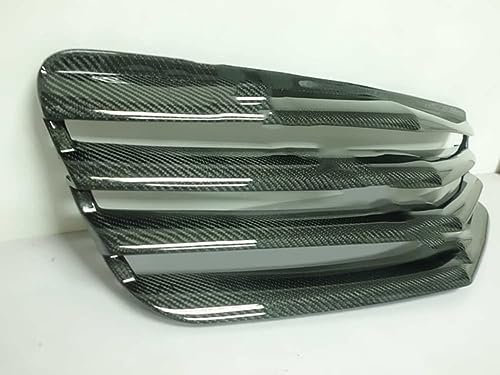 Auto-Frontgrill,kompatibel mit Mercedes Benz E-Class W211 2007-2009,Kühlergrill für die Motorhaube,Kühlerstyling,Karosseriebeschläge Zubehör,Carbon Fiber
