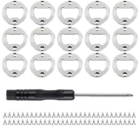 Apribottiglie Birra Kit,Kit Hardware Apribottiglie,Apribottiglie con Viti Montaggio,Apribottiglie Fai Da Te,Apribottiglie Con Viti,Kit di Inserti Apribottiglie per Birra 15PC