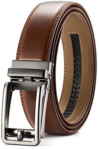 CHAOREN Ledergürtel Herren – Automatik Gürtel Herren ohne Löcher für Anzug und Freizeit (Breit 35mm)