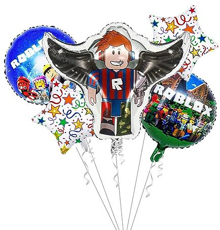 5 PCS Party Folienballons, Roboter Geburtstagsdekorationen Party Gunst für Jungen Mädchen Kinder Spiel Themenparty
