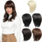 PARXITN Hair Topper für Frauen Synthetische Haarteile 45cm Hair Toupet mit Pony Gerade Wiglets Haarteile für Dünnes Haar Bleichblond