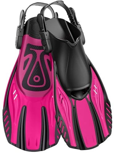 Arlierss Flossen Erwachsene, Verstellbare Schwimmflossen, Taucherflossen Damen & Herren, Flossen Tauchflossen Reisegröße, Schnorchelflossen Unisex zum Schnorcheln, Schwimmen