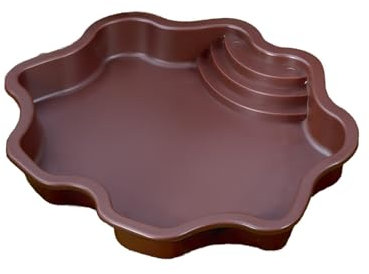 MagiDeal Plat d'eau pour Reptiles, Piscine pour Tortues, avec Rampe, Bain de Tortue, Bol d'eau pour Tortues, Plat d'alimentation pour lézards, Tortues, Marron Profond