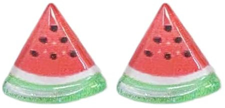 Wassermelone Ohrstecker Palästina Wassermelone Ohrringe für Frauen Mädchen Hypoallergen Früchte Wassermelone Ohrringe Ea Kunststoff