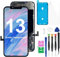 JQYDZH for iPhone 13 Screen Replacement 6.1, LCD Display Haptic Touch Screen Digitizer Assembly with Repair Tool Kit, Compatible with A2633, A2482, A2631, A2634(6.1 inch)