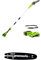 Greenworks Akku Hochentaster, 20 cm Blattlänge, 8 m/s Kettengeschwindigkeit, 40V 2Ah Akku & Ladegerät+ Greenworks 20cm Führungsschiene für Kettensäge