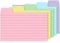 Karteikarten, 7,6 x 12,7 cm, liniert, mit Reitern, 7,6 x 12,7 cm, bunt, 220 g/m² dickes Papier, 100 Stück