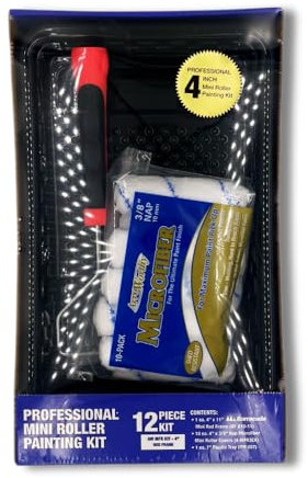 Arroworthy 12-Piece Roller Kit, 4 x 11 Barracuda Frame, 10 x 4 3/8th NAP Sleeves, 7 Tray