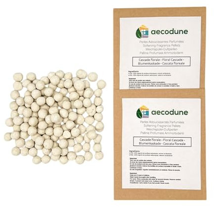 aecodune Ricarica per Palline Asciugatrici 2 mesi - Perle Ammorbidenti e Fragranza Delicata, Riduce il Tempo di Asciugatura - Ammorbidente per Bucato, Ingredienti Naturali ed Economie (60 Asciugature)